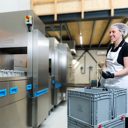 Reinigingsservice herbruikbare bekers